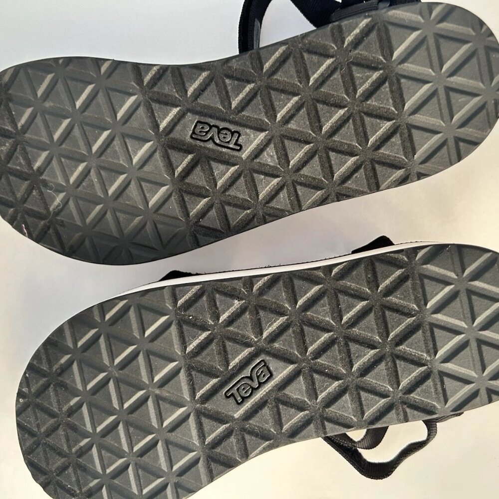 Teva Flatform Universal Black Platform Strappy Sa… - image 7